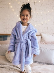 Blue Soft Touch Fleece Dressing Gown (9mths-16yrs) - Image 2 of 9