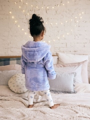 Blue Soft Touch Fleece Dressing Gown (9mths-16yrs) - Image 3 of 9