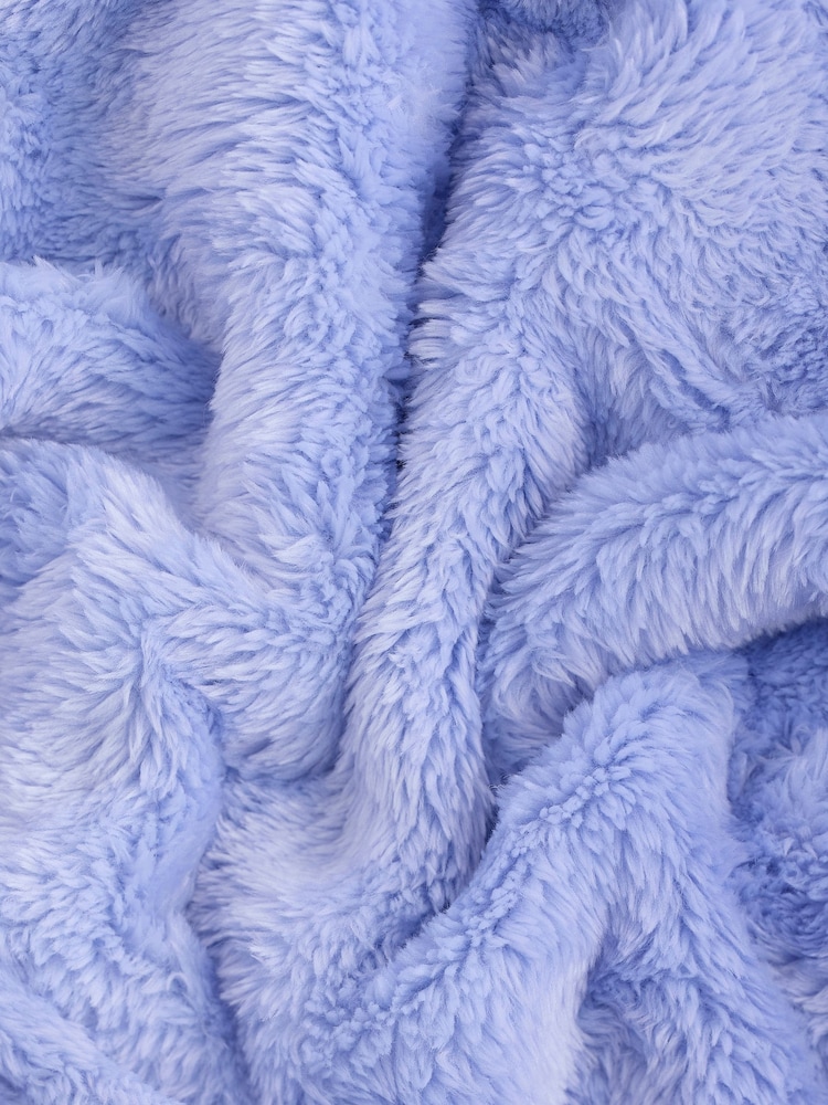 Blue Soft Touch Fleece Dressing Gown (9mths-16yrs) - Image 9 of 9