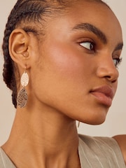 Gold Tone Cutout Earrings - Image 1 of 3