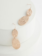 Gold Tone Cutout Earrings - Image 3 of 3