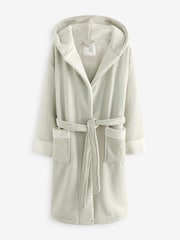 Salbeigrün - Cord Dressing Gown with Borg Lining - Bild 5 von 7