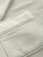 Salbeigrün - Cord Dressing Gown with Borg Lining - Bild 6 von 7