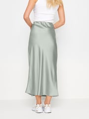 PixieGirl Petite Silver Satin Midaxi Skirt - Image 3 of 5