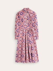 Boden Red Amy 100% Cotton Midi Shirt Dress - Image 6 of 6