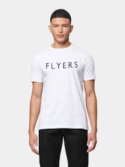 Flyers Mens Classic Fit Text 100% Cotton T-Shirt - Image 3 of 8