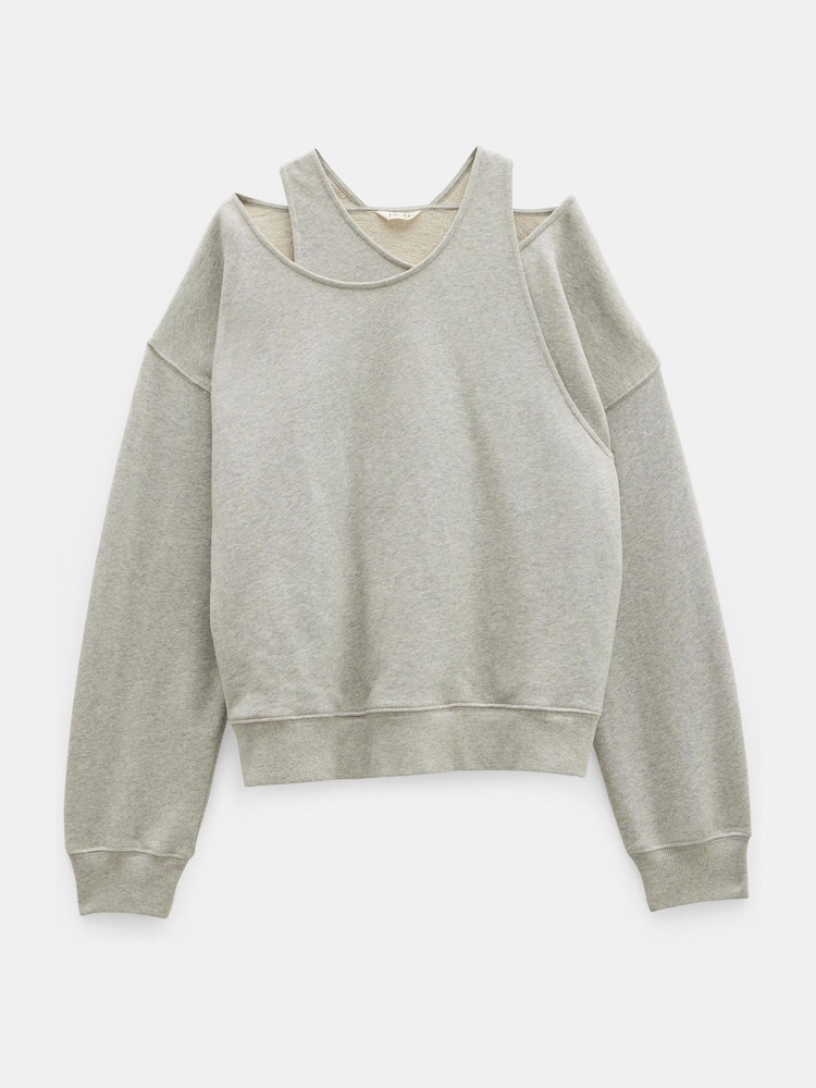 Hush Grey Beck Layered 100% Cotton Sweatshirt - Image 6 of 6