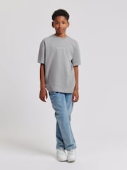 Jack Wills Grey Boys Loose Fit Debdon 100% Cotton T-Shirt - Image 2 of 4