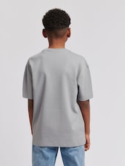 Jack Wills Grey Boys Loose Fit Debdon 100% Cotton T-Shirt - Image 4 of 4