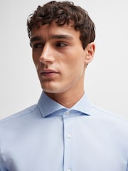 BOSS Blue Regular-Fit Shirt In Structured Easy-Iron Stretch Cotton - Image 3 of 6