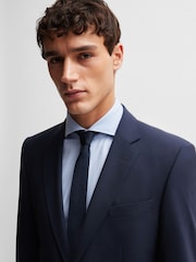 BOSS Blue Regular-Fit Shirt In Structured Easy-Iron Stretch Cotton - Image 5 of 6