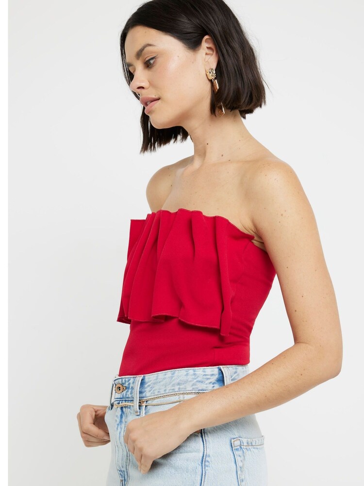 River Island Red Ruffle Bandeau Top - Image 3 of 3