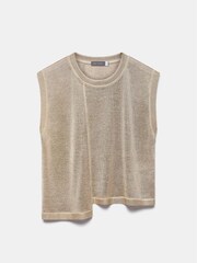 Mint Velvet Gold Sleeveless Top - Image 3 of 4