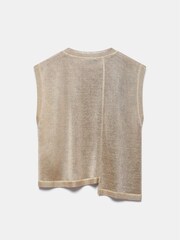Mint Velvet Gold Sleeveless Top - Image 4 of 4