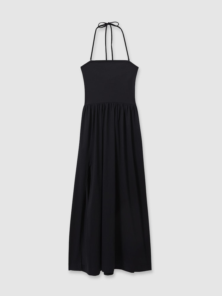 Reiss Navy Yara Removable Strap Jersey Beach Dress - Image 2 of 5