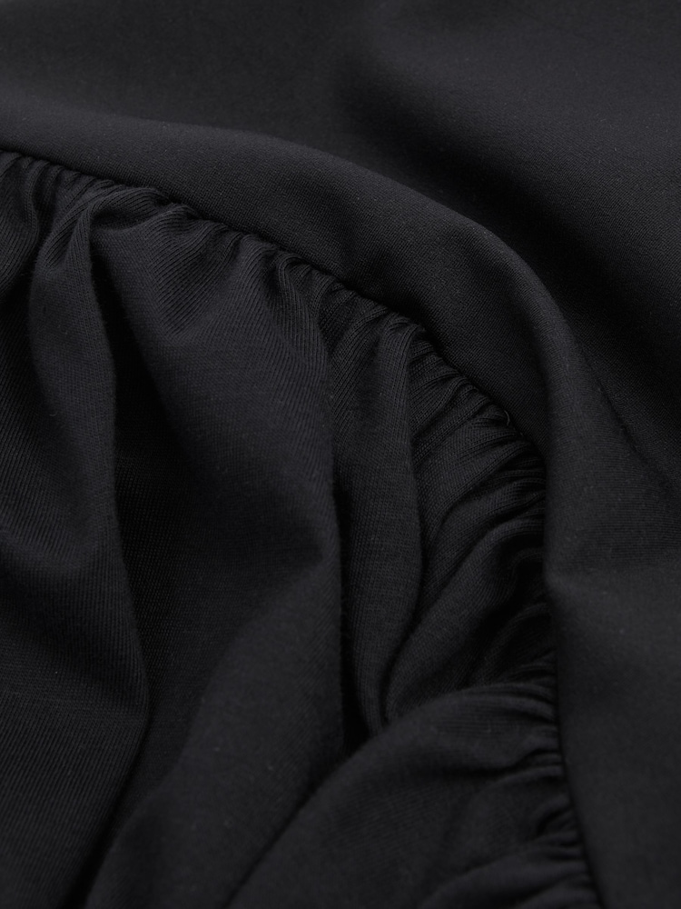 Reiss Navy Yara Removable Strap Jersey Beach Dress - Image 5 of 5