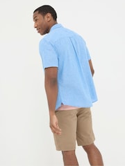 FatFace Bugle Blue Linen Cotton Shirt - Image 2 of 4