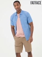 FatFace Bugle Blue Linen Cotton Shirt - Image 4 of 6