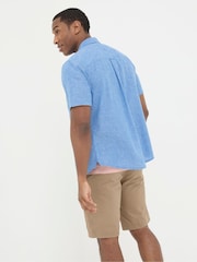FatFace Bugle Blue Linen Cotton Shirt - Image 6 of 6