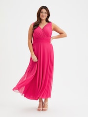 Scarlett & Jo Pink Nancy Marilyn Mesh Maxi Dress - Image 1 of 5