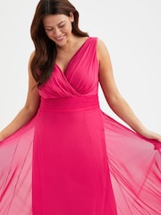 Scarlett & Jo Pink Nancy Marilyn Mesh Maxi Dress - Image 2 of 5