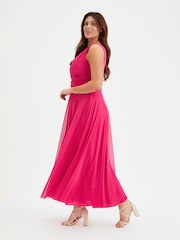 Scarlett & Jo Pink Nancy Marilyn Mesh Maxi Dress - Image 3 of 5