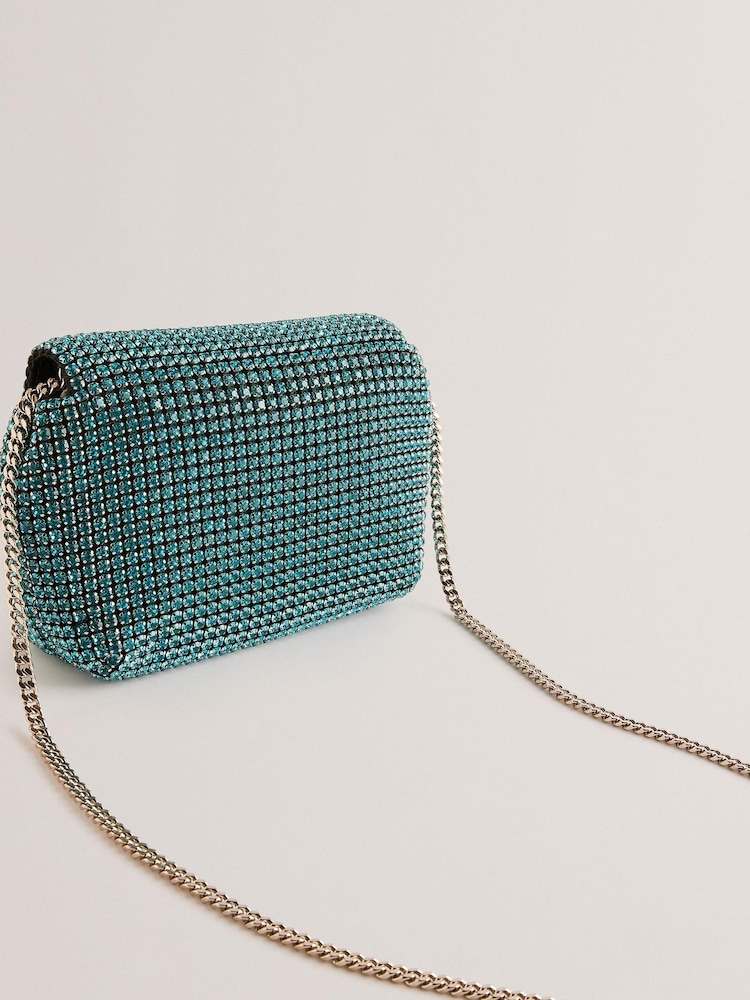 Ted Baker Blue Glitters Crystal Mini Cross-Body Bag - Image 2 of 5