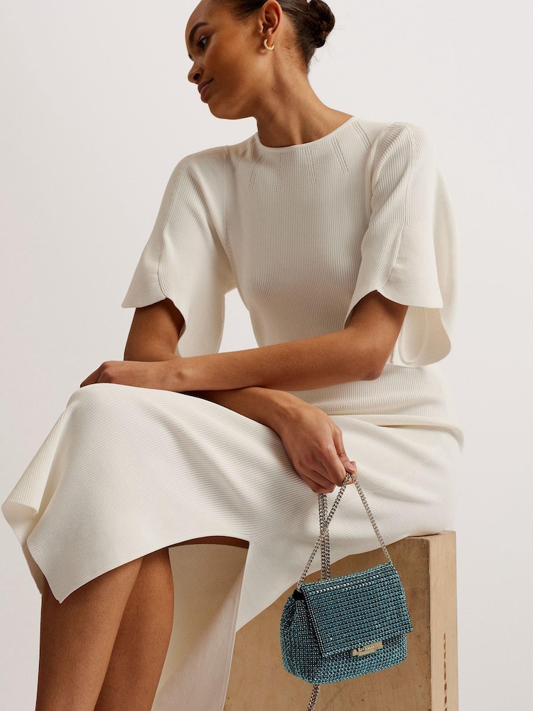 Ted Baker Blue Glitters Crystal Mini Cross-Body Bag - Image 5 of 5