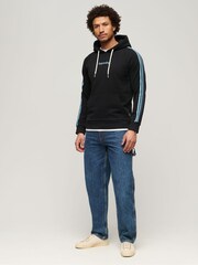 Superdry Black Terrain Striped Logo Hoodie - Image 2 of 6