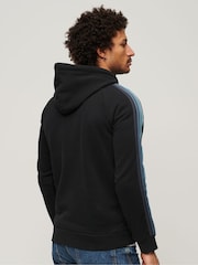 Superdry Black Terrain Striped Logo Hoodie - Image 3 of 6