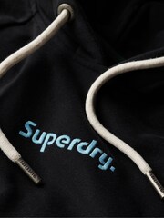 Superdry Black Terrain Striped Logo Hoodie - Image 6 of 6