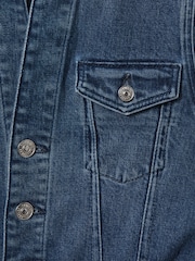 Paige Belted Denim Mini Dress - Image 2 of 5