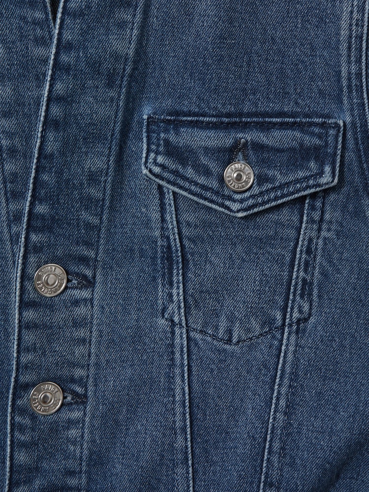 Paige Belted Denim Mini Dress - Image 5 of 5