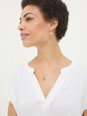 FATFACE White Linen Notch Neck Top - Image 8 of 9