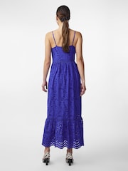 Y.A.S Blue Broderie Maxi Sun Dress - Image 2 of 3