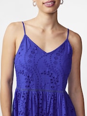 Y.A.S Blue Broderie Maxi Sun Dress - Image 3 of 3