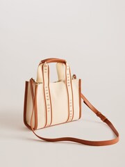 Ted Baker Natural Georjea Branded Webbing Canvas Small Tote Bag - Image 4 of 5