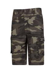 Mountain Warehouse Green Mens Camo 100% Cotton Lightweight Cargo Shorts - Image 3 of 4