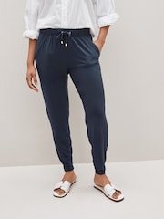 Zwart/marineblauw - 2 Jersey joggingbroeken - Image 4 of 7