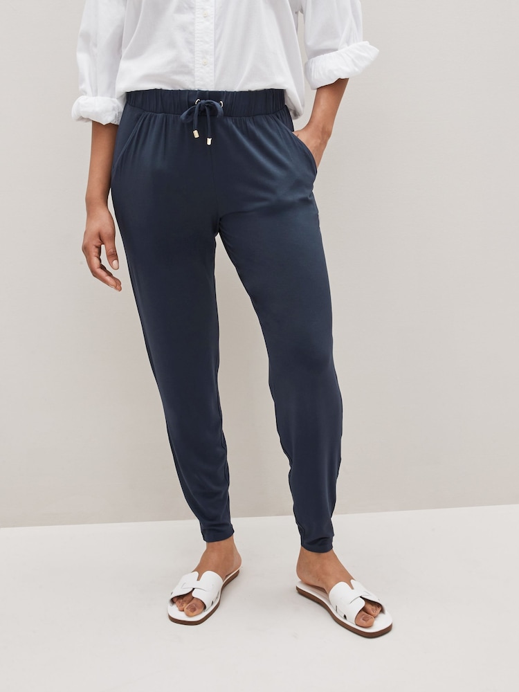 Zwart/marineblauw - 2 Jersey joggingbroeken - Image 4 of 7