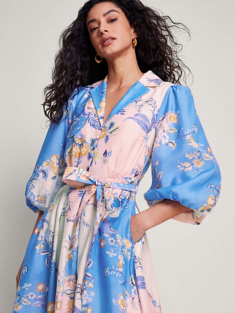 Monsoon Blue Adela Shirt Dress - Image 2 of 4