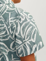 JACK & JONES JUNIOR Green 100% Cotton Printed Summer Short Sleeve Shirt - Image 3 of 7