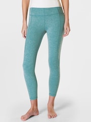 Sweaty Betty Reef Teal Blue Marl 7/8 Length Super Soft Yoga Leggings - Image 1 of 8
