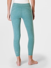 Sweaty Betty Reef Teal Blue Marl 7/8 Length Super Soft Yoga Leggings - Image 4 of 8
