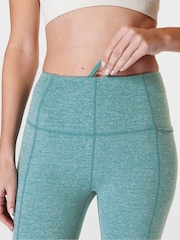 Sweaty Betty Reef Teal Blue Marl 7/8 Length Super Soft Yoga Leggings - Image 5 of 8