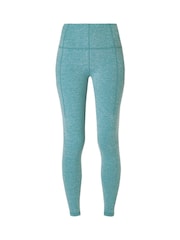 Sweaty Betty Reef Teal Blue Marl 7/8 Length Super Soft Yoga Leggings - Image 8 of 8