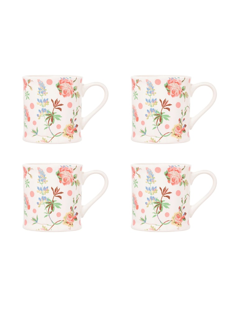 Cath Kidston Cream Mollie Mug Set Of 4 - Image 2 of 4