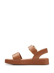 Clarks Brown Leather Alda Strap Sandals - Image 2 of 7