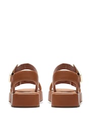 Clarks Brown Leather Alda Strap Sandals - Image 5 of 7
