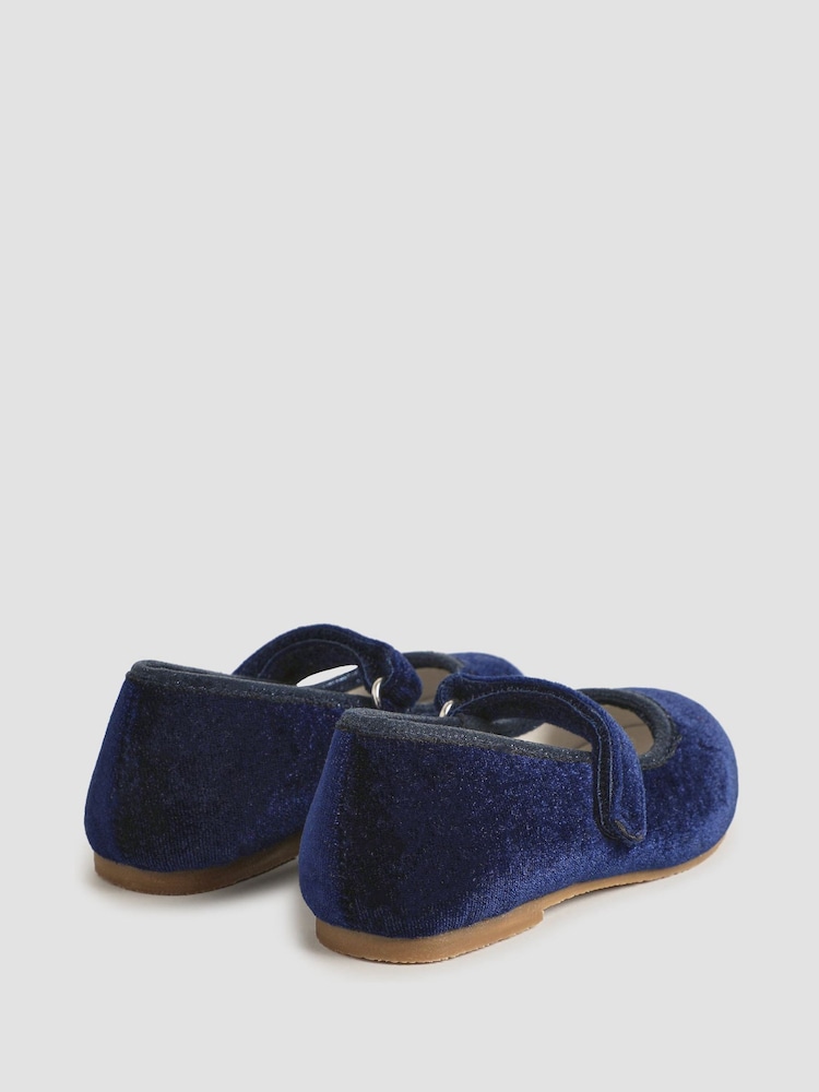JoJo Maman Bébé Navy Ballet Shoes - Image 2 of 4